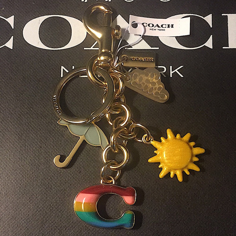 COACH - RAINBOW MIXED CHARMS BAG CHARM / KEYCHAIN - Picture 2 of 11